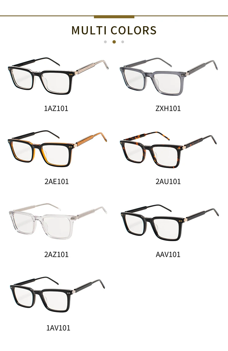 Men Square Optical Frame Cellulose Acetate Spectacle Frames Custom ...