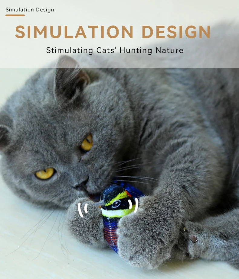 Simulation Calling Bird Cat Toy Adult Cat Baby Cat Companion Boredom Catnip Toy Dog Boredom Pet Supplies details
