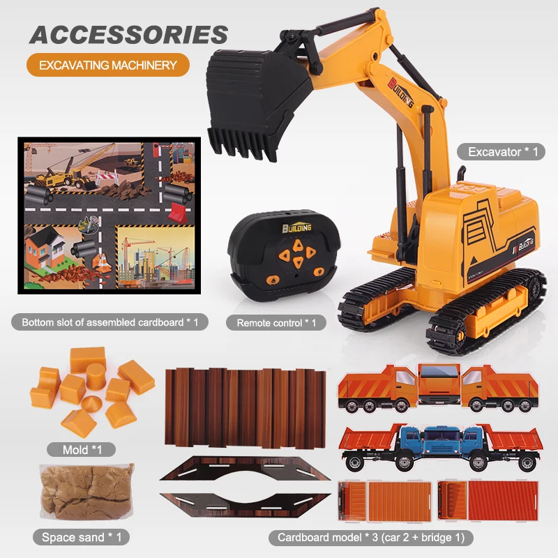 Детские игрушки, детские экскаваторы, как реальный мини-Радиоуправляемый новейший набор, R/C модель, шпакер для игр, детский экскаватор, игрушка