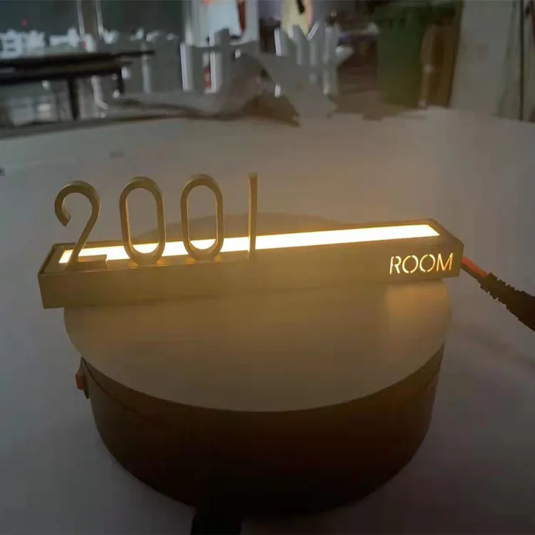 Индивидуальный номер для гостиничной компании, декоративный номер, номер дома, знак, табличка из нержавеющей стали, светодиодный светильник