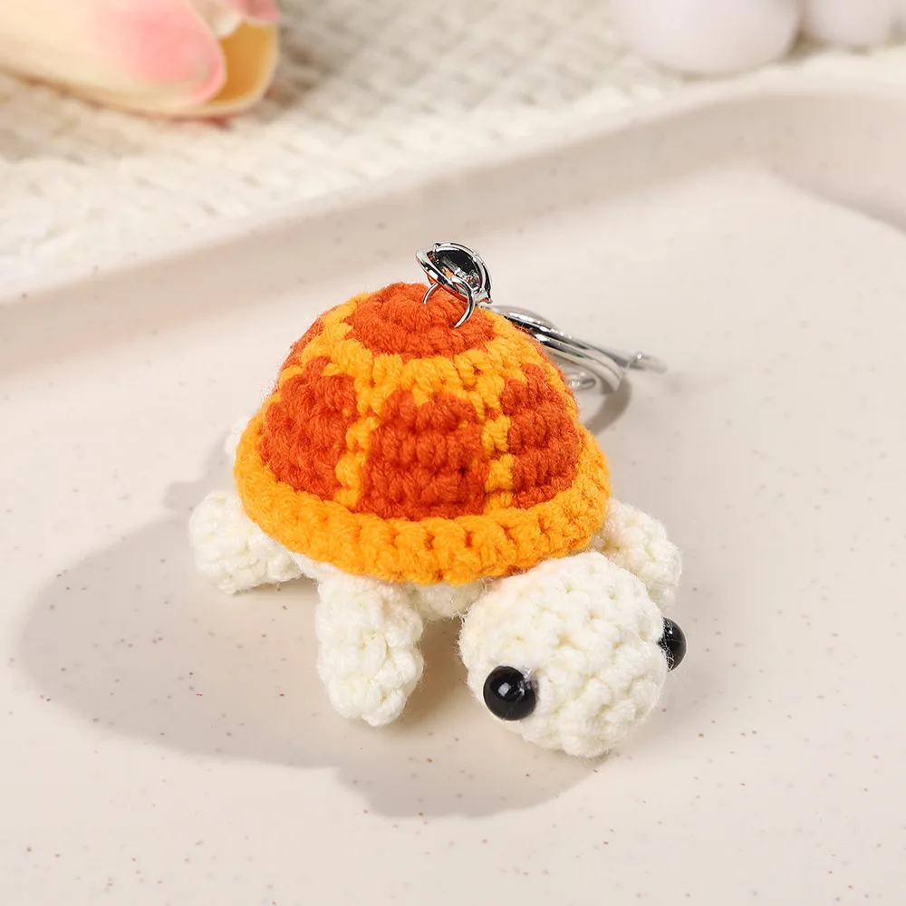 2025 Crochet Tortoise Charm Keychain - Handmade Cute Turtle