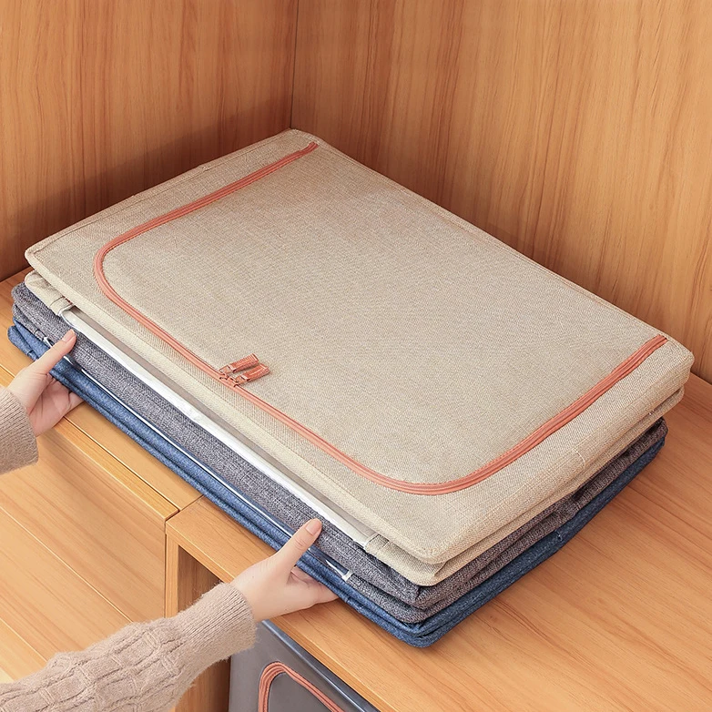 Folding Steel Rack Storage Box Organizer With Transparent Window Quilt