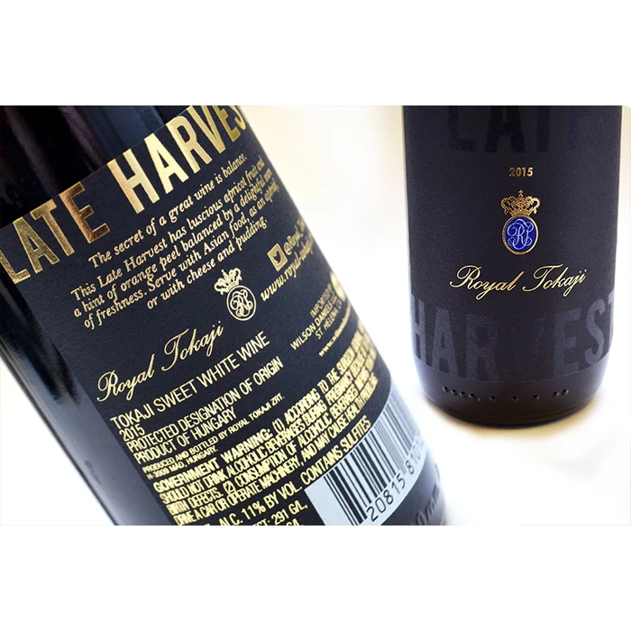 Custom Standard Size Self Adhesive Printing Vodka Wine Bottle Label