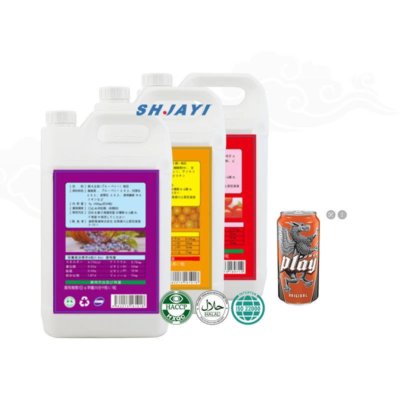 50 Times Concentrate Syrup for Making Energy Soft Beverage Power Play Carbonated Soda Drinks Production in Beverage Factory