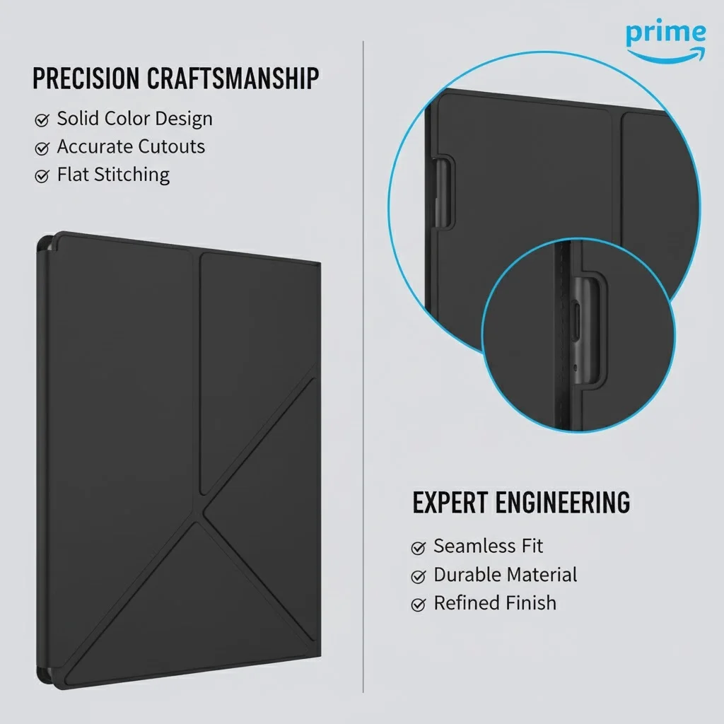 product laudtec  pcpu leather e reader case with pen slot  k shaped kickstand for viewing for remarkable paper pro  black-6