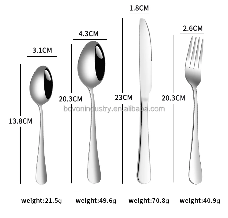 Wholesale Luxury Custom Stainless Steel Flatware Wedding Restaurant