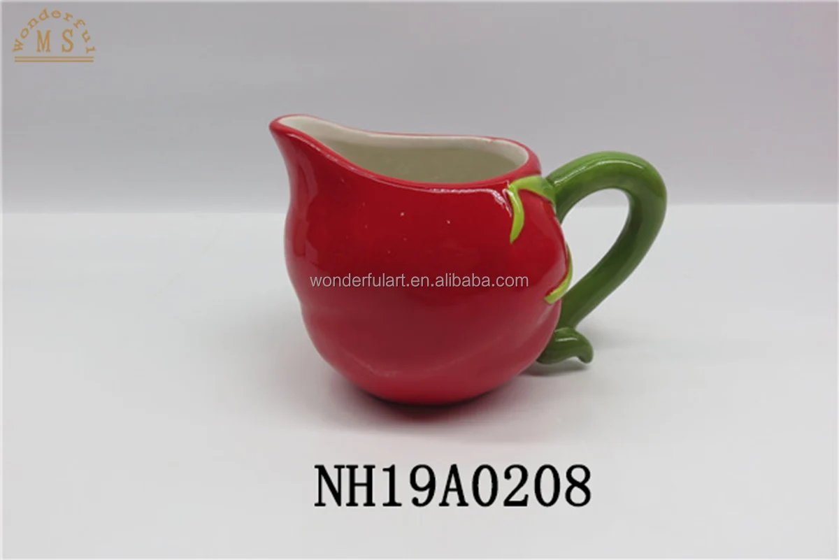 Tomato shaped napkin holder red cup milk mug 3d fruit ceramic children's tableware set for home kitchen