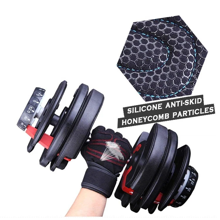 Ванно запястья спортивной тренировки на полпальца спортивные перчатки для тяжелой атлетики Бодибилдинг Перчатки для фитнеса для мужчин