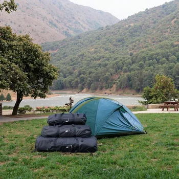 80L Large-Capacity Bags Portable Foldable Travel Dry Bag Waterproof PVC & Polyester for Camping and Climbing