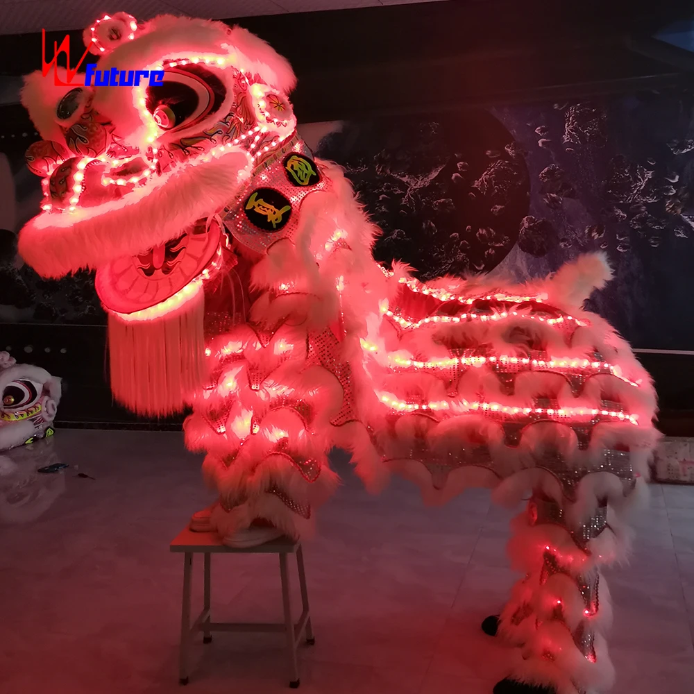 Китай, танец льва, аутентичное бамбуковое плетение и Foshan, танец льва, Южный Лев и австралийский шерстяной Лев