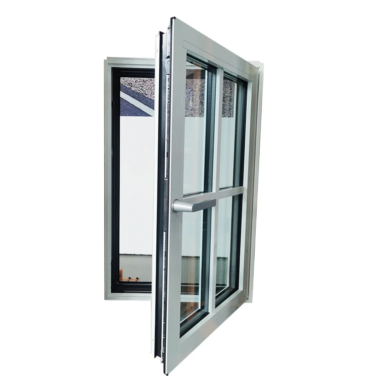 Minglei New Modern House Aluminium Windows Type Of Grill Sound Proof Large Tempered Glass Casement window supplier