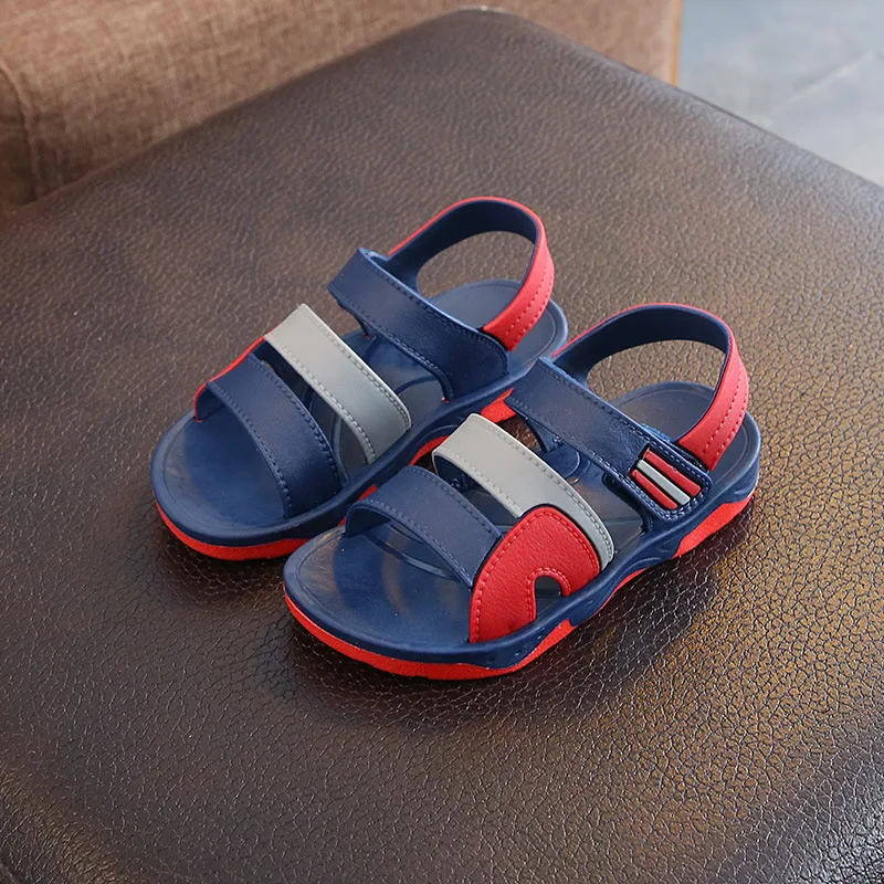 Cheap Wholesale Lightweight Comfortable Kids Boys Fashion Sport Sandals Open Toe Summer Ankle Strap Flat Sandals for Children