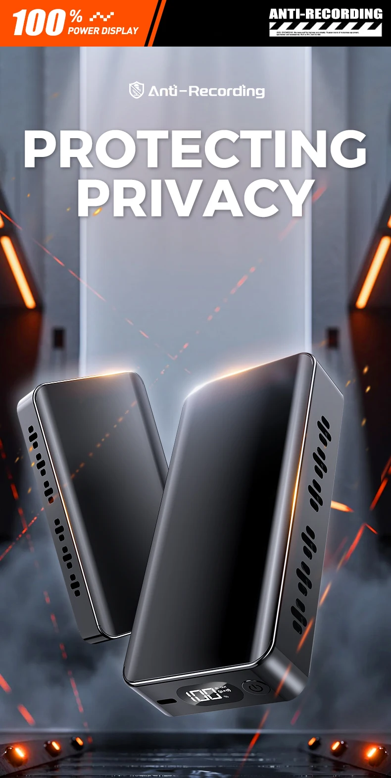 F50 Mobile Privacy Defender: Blocks Phone Calls, Voice Recorders & Covert Video Recording the Voice Jammer