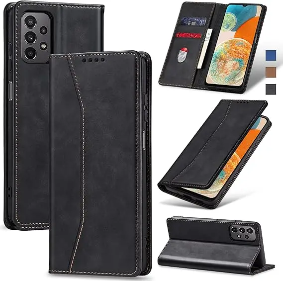 Laudtec Wallet Case for Samsung Galaxy Z Flip6 Leather Magnetic Card Holder Kickstand TPU Shockproof Durable Protective Case factory