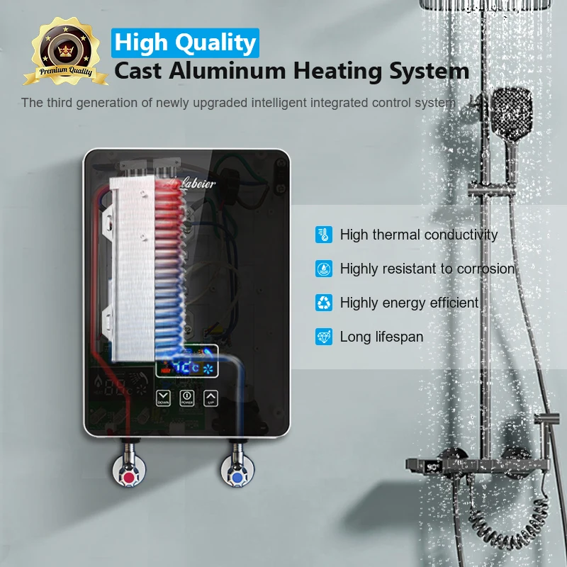 Hot Mini 3KW 4KW Saving Energy 220v Electric Safety Bathroom Smart Instant  Shower Water Heater Good Quality