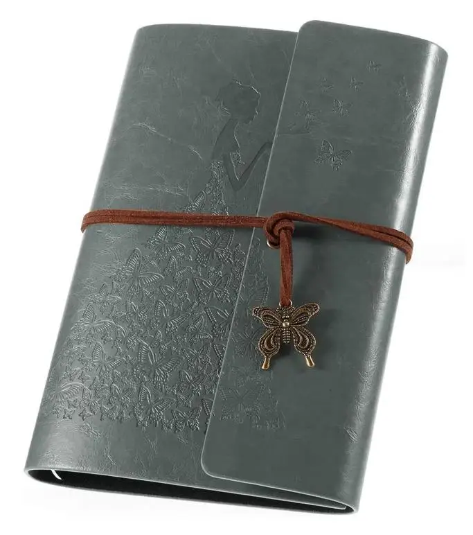 Кожаный дневник, винтажный блокнот на спирали, принимаем индивидуальный логотип, вставленные страницы, альбом для эскизов в подарок для девочки