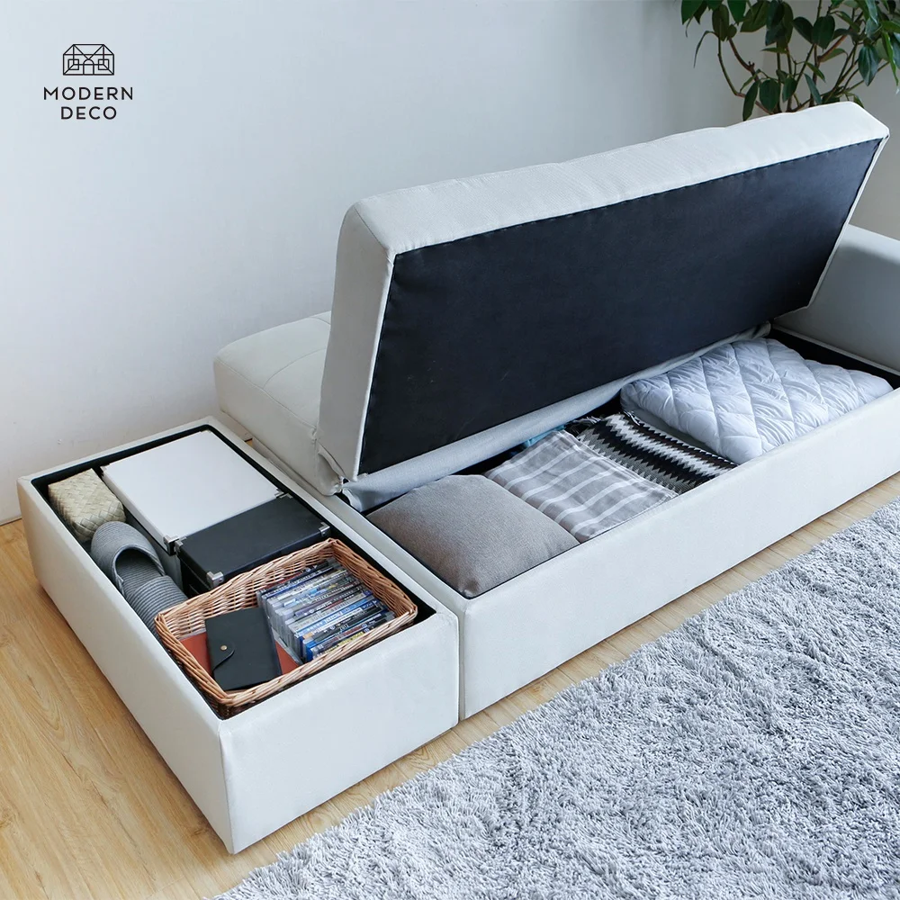 Set Sofa Sudut Berbahan Kain dengan Penyimpanan untuk Furnitur Ruang Tamu Sofacama