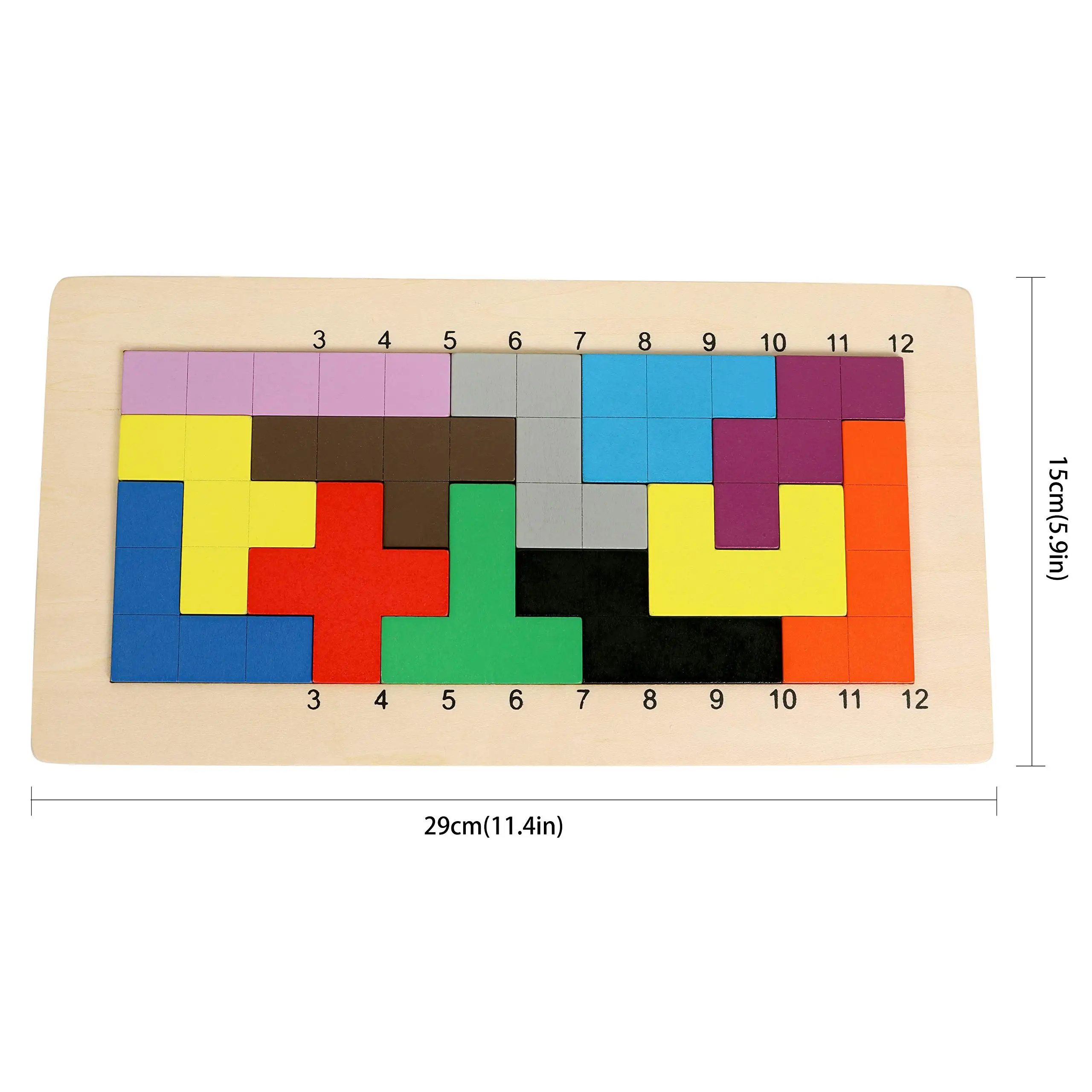tangram in legno con schede, giocattoli in legno | Giochi Ecologici