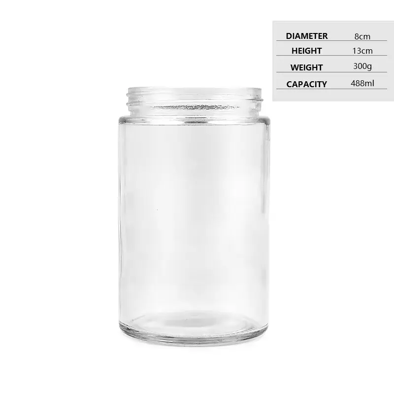200ml Factory Direct Child Proof Rolling Container Honey Jar Cosmetic Clear Glass Bottles With CR Lid