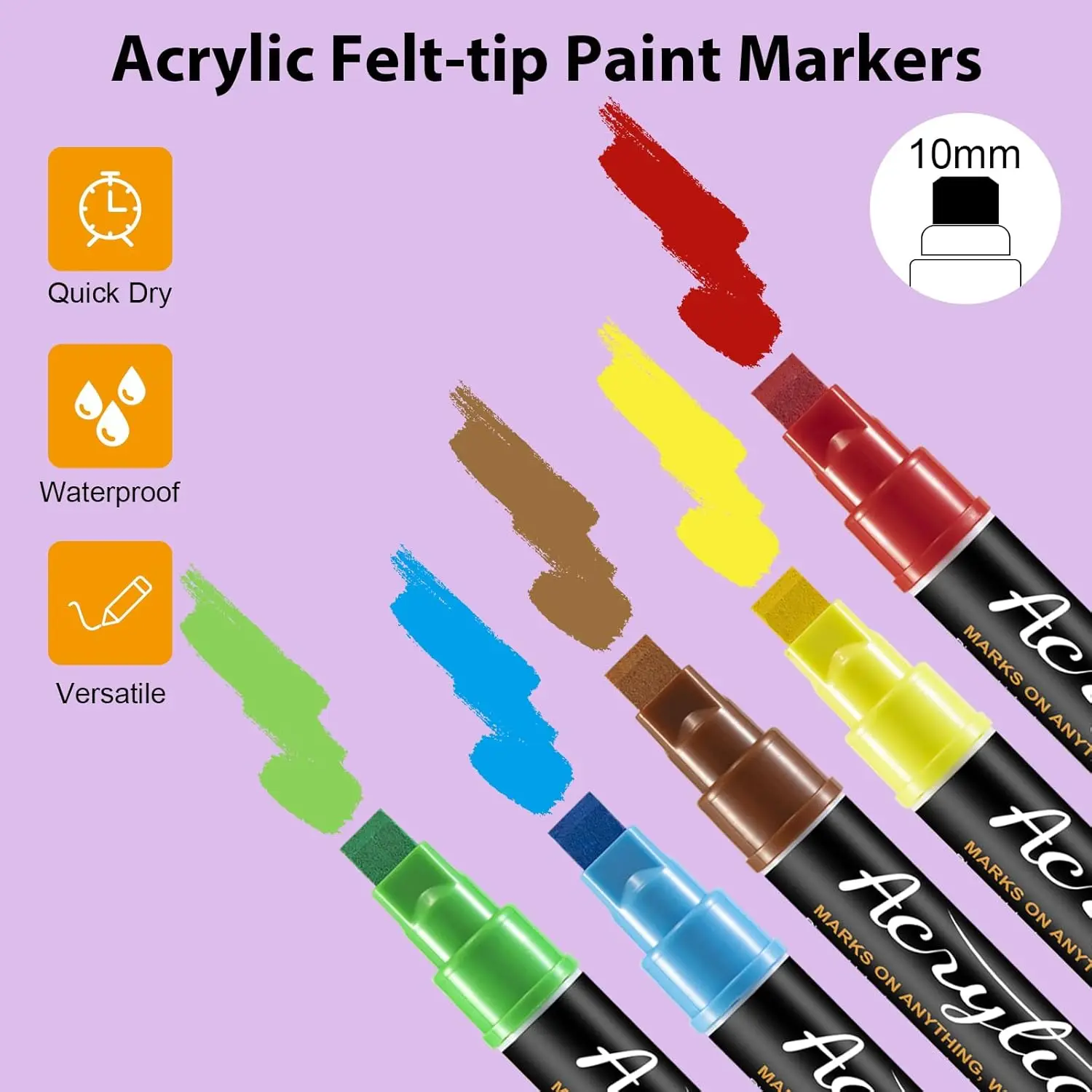 10mm Acrylic Paint Pens Markers Custom Graffiti Marker Mop