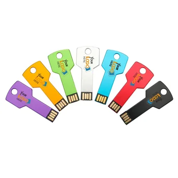 Wholesale Cheap Customized Logo Key Shape Mini Metal USB Stick Pen Drive Usb Flash Memory 2.0 3.0 1gb 2gb 4gb 8gb 16gb 32gb 64gb