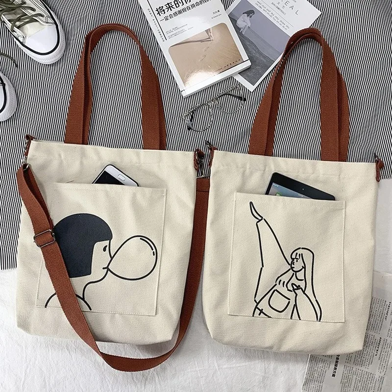 Designer Top Selling Cotton Beach Canvas Shopping Bag Fashion Women Canvas Tote  Bag Custom Size Cotton Canvas Bag with Full Color Logo - China Designer Tote  Bag High Quality and Simple Women