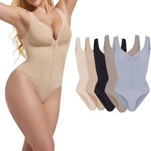 TikTok Hot Selling Custom Wholesale Shapewear One Piece Sleeveless Sculpting Bodysuit Plus Size Bodysuits Shapewear for Women