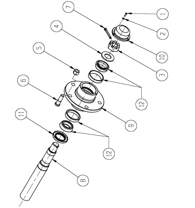 2000 Lb Trailer Boat Axles Hub Assembly With 5 Lugs 4-1/2