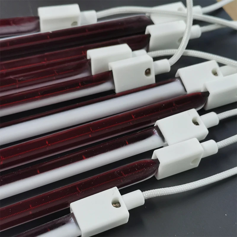 Наполовину покрытый белый Рубин нагревательная трубка инфракрасная Вольфрамовая проволока кварцевая электрическая лампа для печатной машины