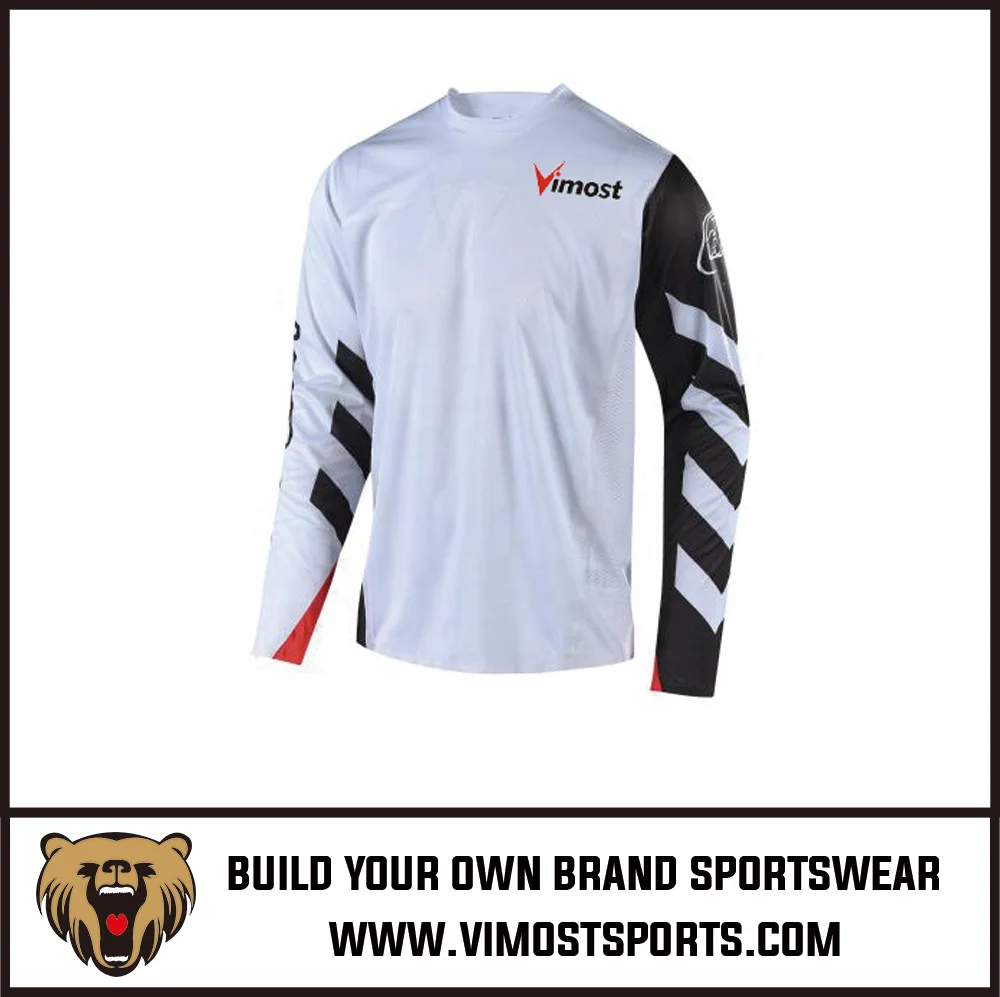 Оригинальные гоночные Джерси, оптовая продажа, новейшая белая футболка с длинным рукавом для мотокросса, гоночная одежда для мотоцикла, OEM-сервис