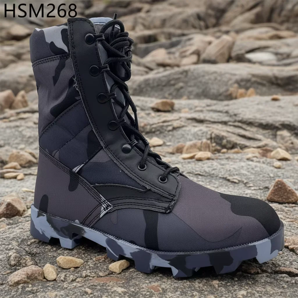 LWX, Ekoloji tədqiqatlar üçün göy kamuflyajlı nylon materialdan hazırlanmış ov botları, açıq havada təlim üçün rahat gizlənə bilən klassik Altama döyüş botları HSM268