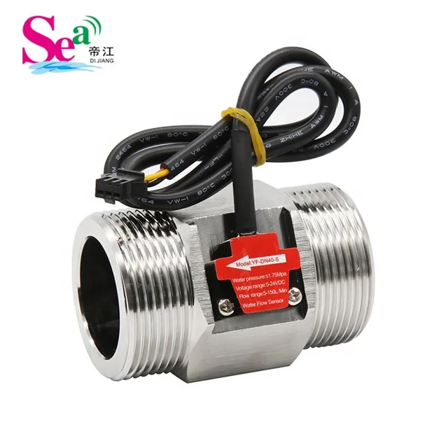 流量计 G1.5 "DN40 水流センサー 1.75MPa ホールセンサータービン流量計 DC5 〜 水流センサー ホールメーター 5~150L/分 DN40 1.5インチ