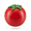 Red tomato skin, green stopper