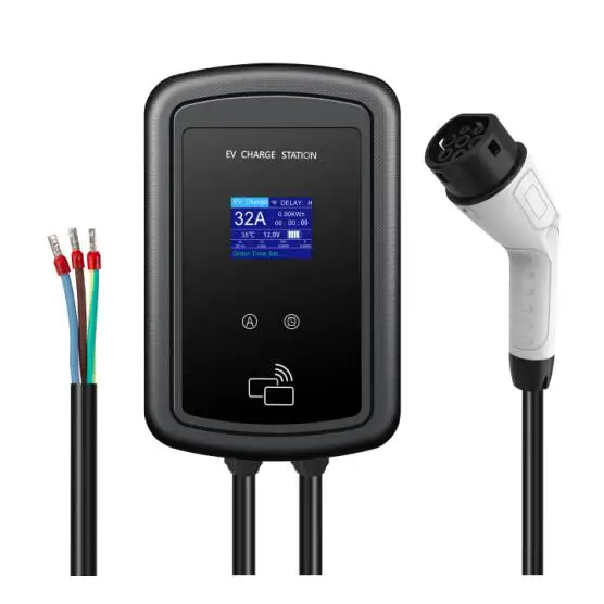 32A 1phase Evse Wallbox OEM Single Phase RFID Card AC 7kw EV Charger ...