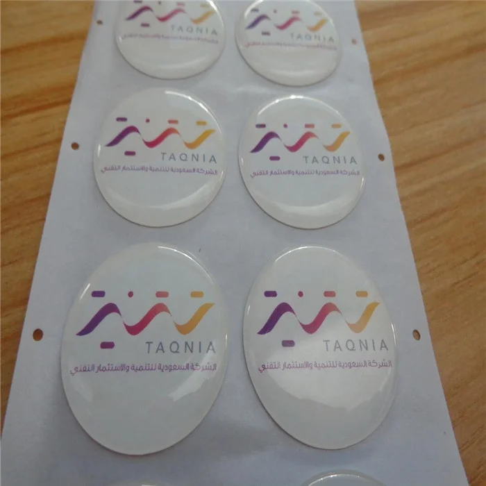 Hot Selling Cheap Custom Logo Waterproof Clear Epoxy Resin Dome Sticker
