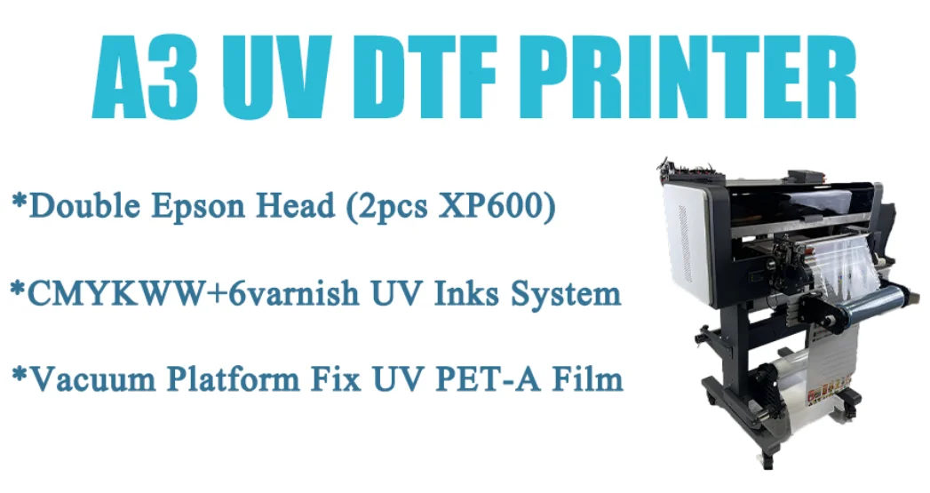 Hot Sale A3  Roll to Roll Dtf Uv Printer AB Film with Laminator All in One factory