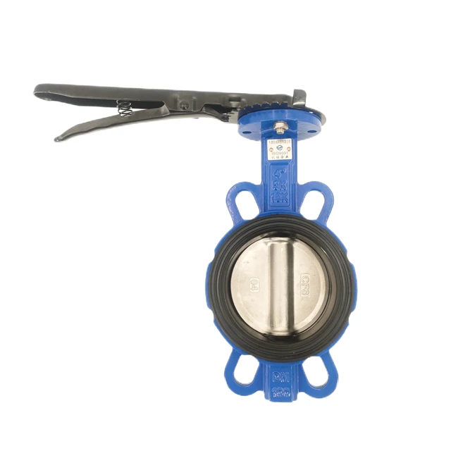 Ductile Iron Lever handle wafer butterfly valve Seat EPDM Disc 304/316L  DN50-DN100-DN350 PN10/16/150LB