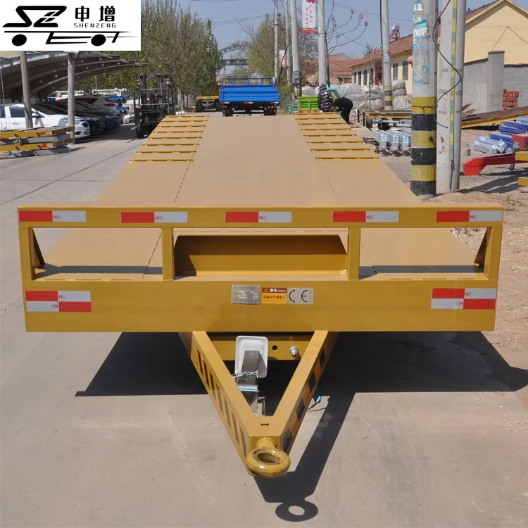 7 Ton tandem Axle Customized Low Bed Trailer for Wheel Loader