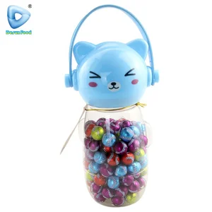 Wholesale Cartoon Bottle Colorful Sweet Chocolate Balls Candy