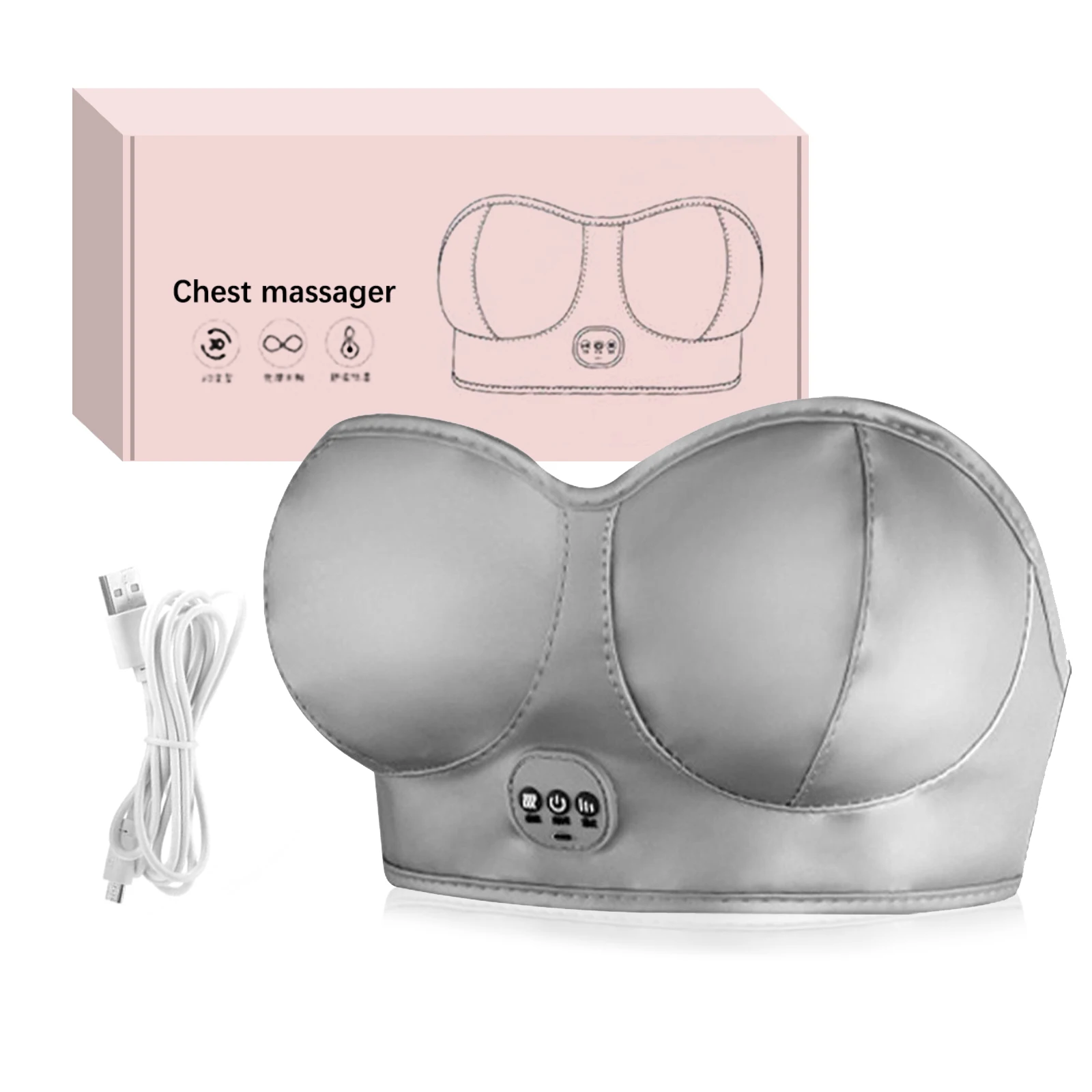 electric vibrating breast enhancer enlargement massager TAKROL Electric Breast Massage Bra Vibration Chest Massager Wireless Breast  Enhancement Instrument Breast Heating Stimulator Enhancer main image 0