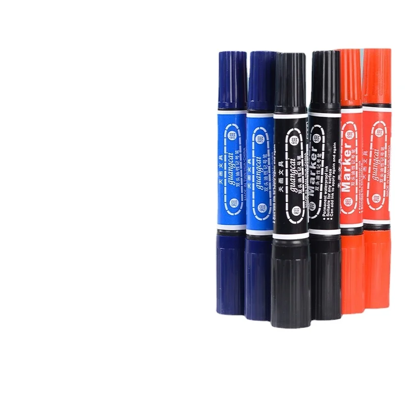 Oil-Based Marking Pen - Non-Fading, Refillable, Thick Tip For Office & Industrial Use