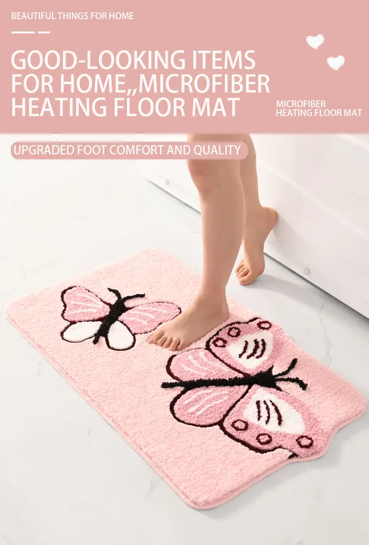  Best Selling Supplier Bathroom Washable Comfortable Anti Skid Mat Soft Shaggy Absorbent Water Microfiber Bath Mats details