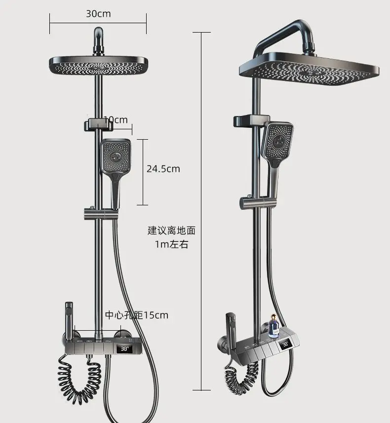 6 Inch Rainfall High Pressure Full Chrome Luxury Shower Head - Buy ...