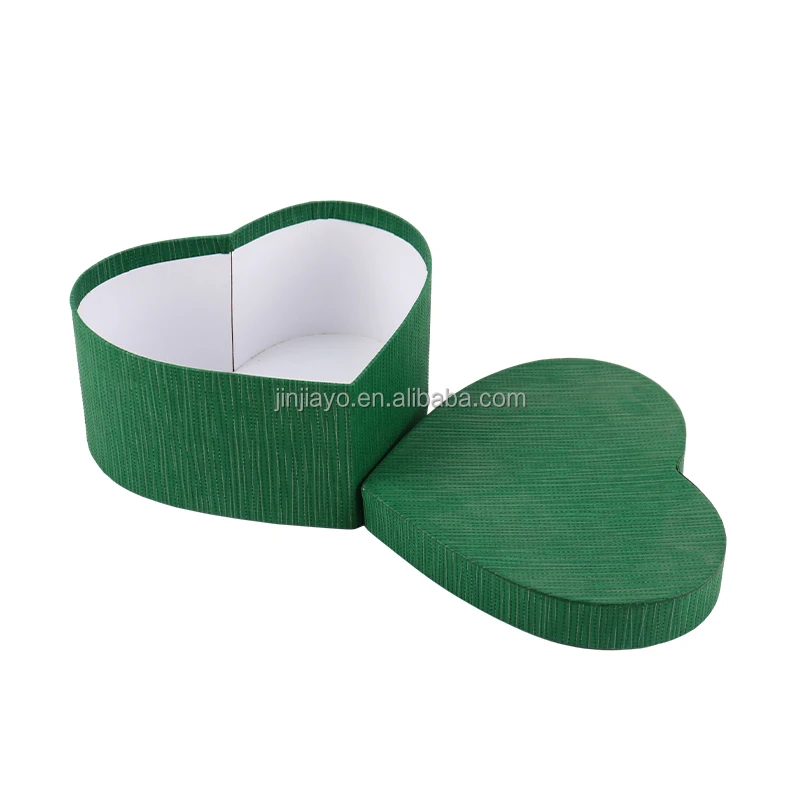 תיבת נייר מותאמת ליום האהבה, תיבה ידנית יוקרתית ומחזורית עם מכסה בצורת לב אהבה, תיבה מונעת בקרטון מט