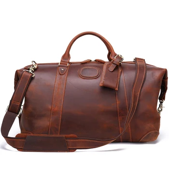 Oversized Business Work Handbag Leather Cowhide Tote For Men Waterproof Handbag For Men's Office Laptop
