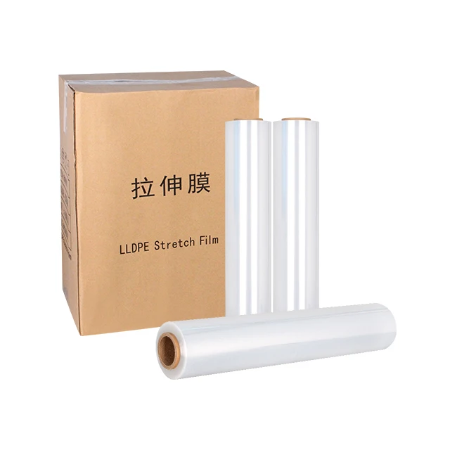 Portable Clear Hand Wrapping Film Cast Stretch Film Roll Shrink Wrap Plastic Industry $1 Moisture Proof Soft Packaging Film manufacture