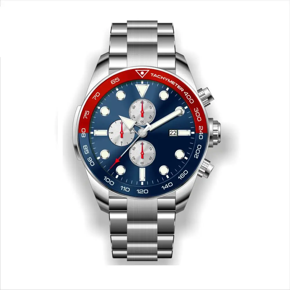 Man Private Label Watch 10ATM Stainless Steel Watch Luminous Hands Aluminum Bezel Japan Movt Quartz Watches