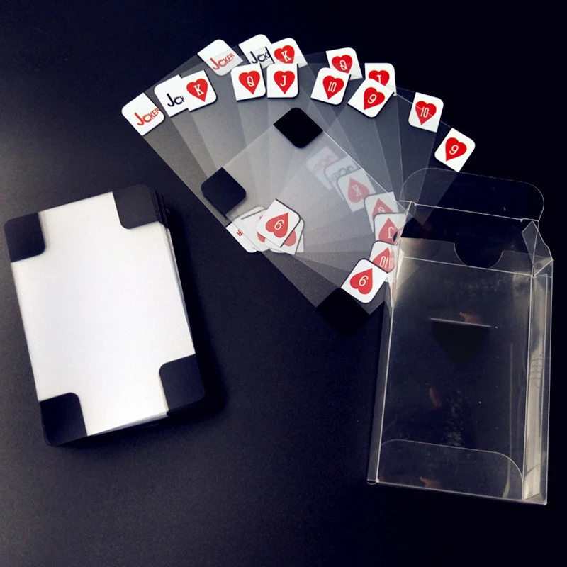 Custom PVC Clear Playing Cards - Waterproof Plastic Poker Cards