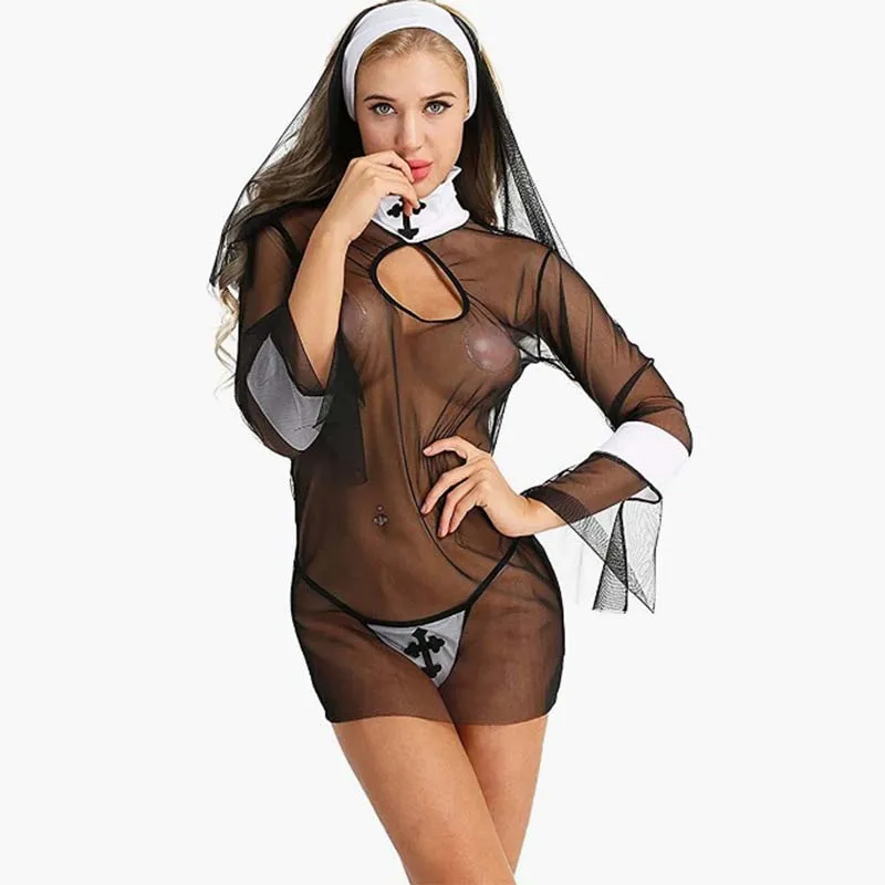 2023 New Halloween Women Cosplay Nuns Uniform Sexy Nun Lingerie SLDR-005