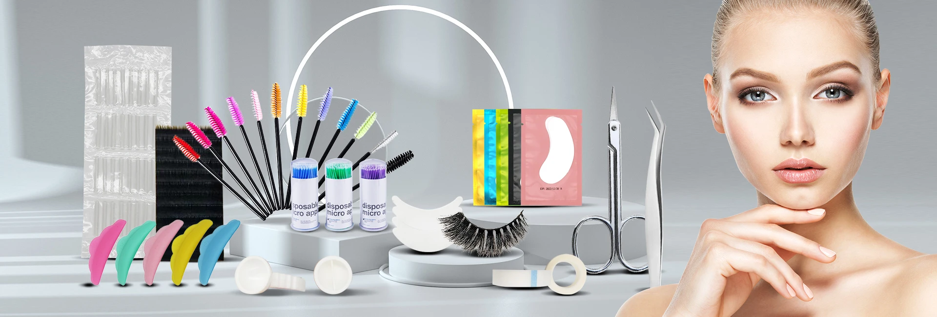 Wholesale Oem 50pcs Disposable Eyelash Extension Brushes Mascara Wands ...